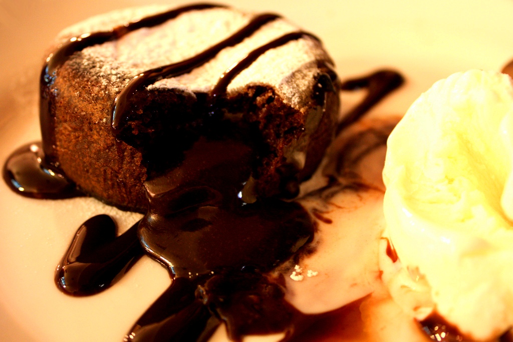 Molten chocolate cake at Dilek Restaurant & Cafe